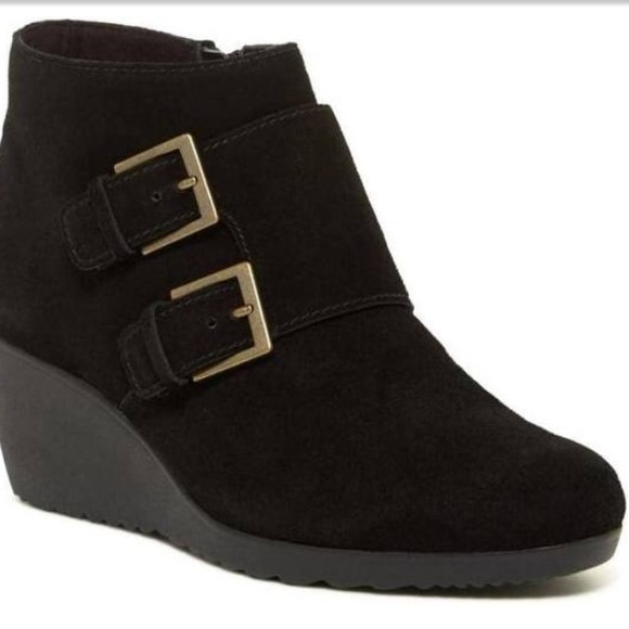 Munro | Suede Bootie Double Monk Buckle - Picture 1 of 8